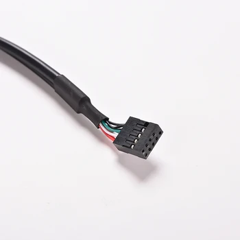 1PC 2 Dual Port USB A Ženski Notranji 9 Pin Header Adapter PCB Motherboard Kabel za RAČUNALNIK MainBoard Visoke Hitrosti 30 cm/1 FT