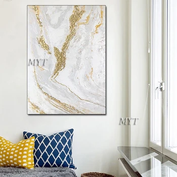 ABSTRAKTNO SLIKARSTVO zlato tri-dimenzionalni dekorativni slikarsko platno ročno poslikano ploščo-manj, domov dekoracijo Sten platno