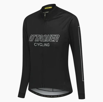 Attaquer Camiseta de ciclismo de manga larga mujeres 2021 Pomlad black long sleeve Jersey kolo športnih vrh obrabe maglia bicicletta