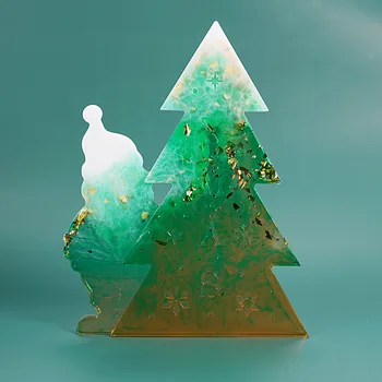 Božič temo DIY kristalno epoksi plesni okraski za novoletne jelke Santa Claus Silikonsko Plesni božič dekoracijo 2020 Nova