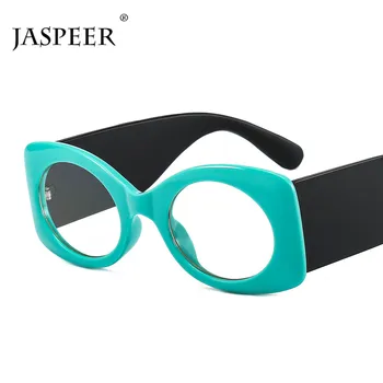 JASPEER Elegantna Očala Okvirji Ženske Punk Polno Zavit Očala Moških Ovalne Jasno Objektiv Modni Očala Optičnih Slik