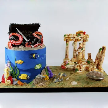 Lovke Hobotnice Silikonsko Plesni Morskega Življenja, Fondat Torta Dekoraterstvo Orodja Cupcake Pokrivalo Sladkarije Gline Čokolada Gumpaste Kalupi