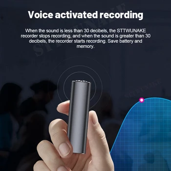 Mini snemalnik 600 ur digitalno snemalno napravo, strokovno zvok dictaphone avdio poslušanje mikro snemanje prenosni mala