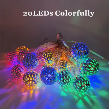 Osvobaja Dostava 20 40 LED Žogo za Niz Božič Božič Svetlobo na Prostem Počitnice svate Otroška Postelja Pravljice Žarnice Dekoracija