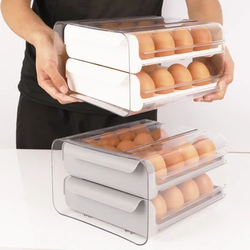 Predal tip jajce škatla za shranjevanje hladilniku sveže vodenje jajce končna artefakt, kuhinja zgosti, velike zmogljivosti, jajce pladenj