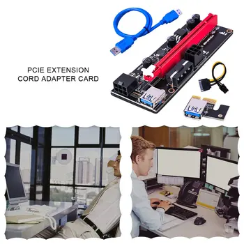 Usb 3.0 PCIE Podaljšek Riser Ver 009S Express 16X razširitveno napravo vmesniško Kartico Riser 6 Nožični Napajalni Kabel