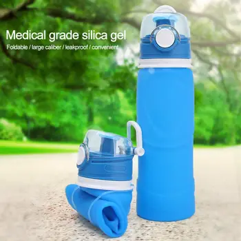 Vroče!!! Zložljiva Plastenka za Vodo na Prostem High-end Silikonsko Skodelico Prenosni Silikonski Jahanje je Šport Steklenice, Silikonski Zložljiva Pokal