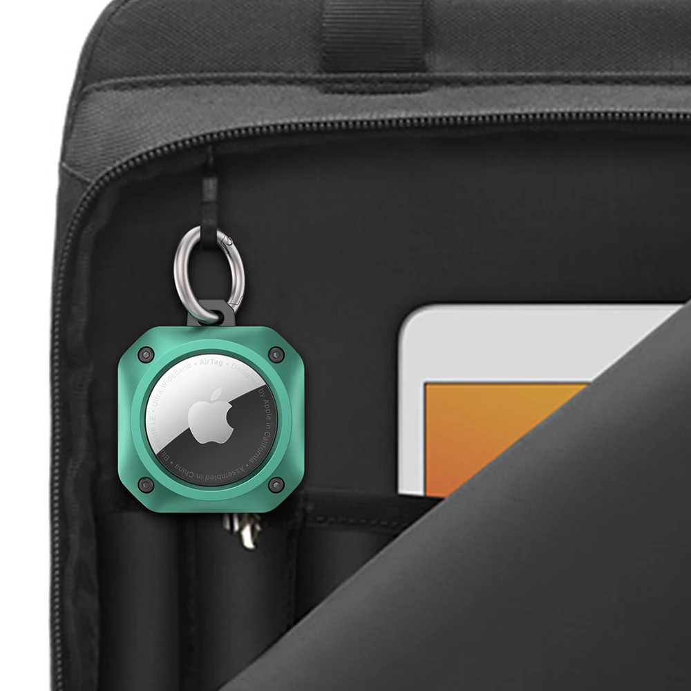 Združljiv z Apple AirTags Primeru Keychain TPU + PC Kože Zaščitnik Kritje za Pribor Ključ-Obroč Pes ali Mačka Ovratnik Finder GPS