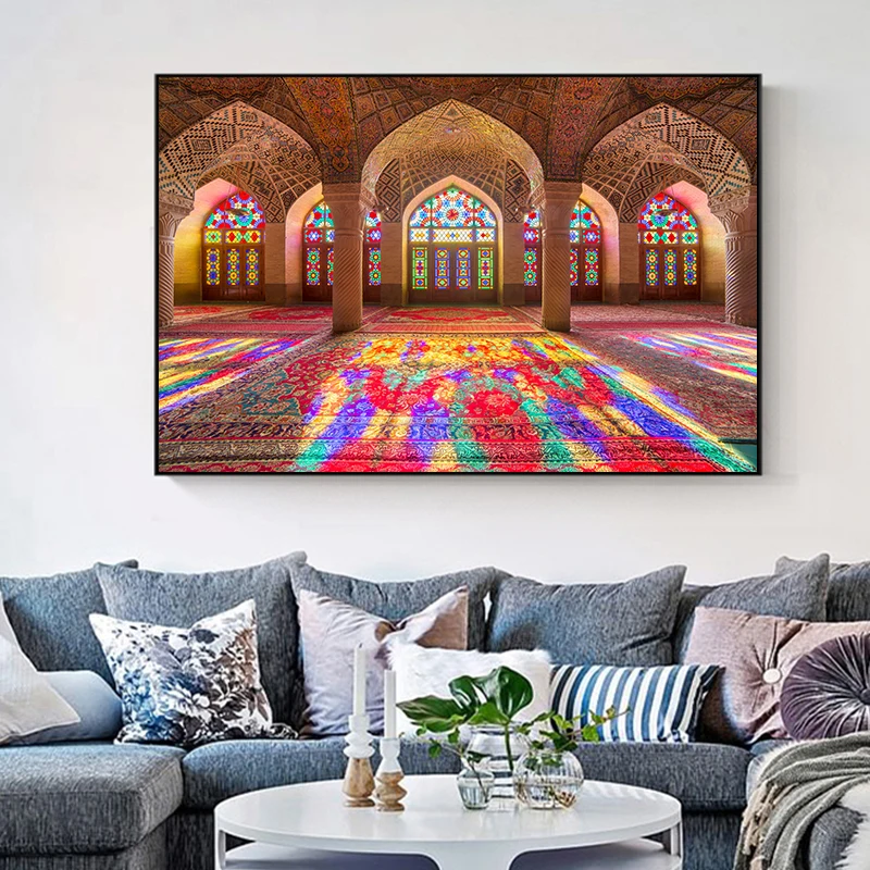 Islamska Stavbe, Mošeje, Plakati, Platna Slikarstvo Natisne Stenske Slike za Ramadana Doma Dekor Moderna Dnevna Soba Brez Okvirja