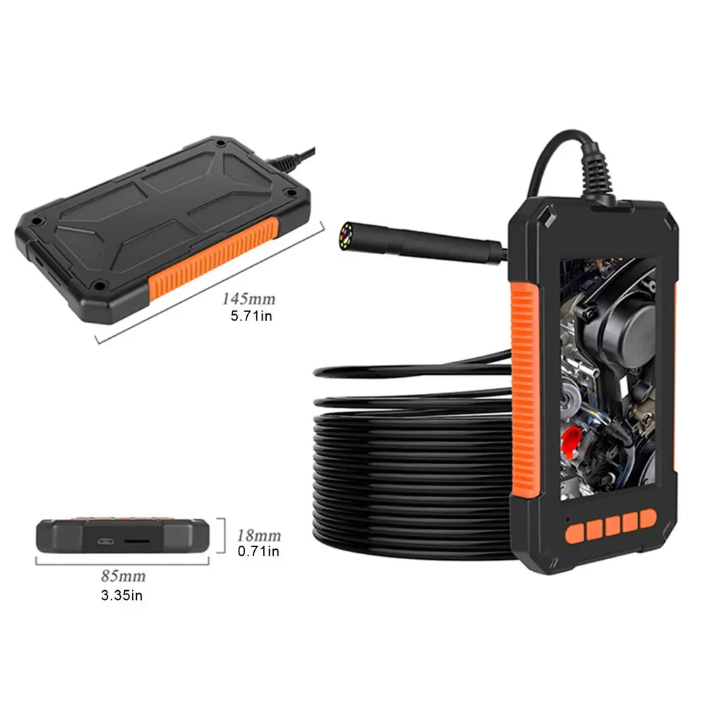 Nov Prihod Mini Nepremočljiva Kabel Pregled HD1080P Fotoaparat 8 MM USB-Endoskop Borescope 8 Led Luči 4.3 Zaslon 2/5/10M Možnosti