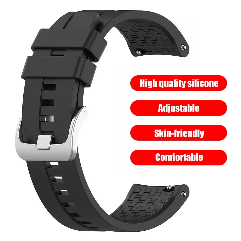 22 mm Silikonsko Zapestnico Trak Watchband Zamenjava s Sponko Udobno Nositi Trajne Preprostost Mehko za Amazfit GTR 47mm