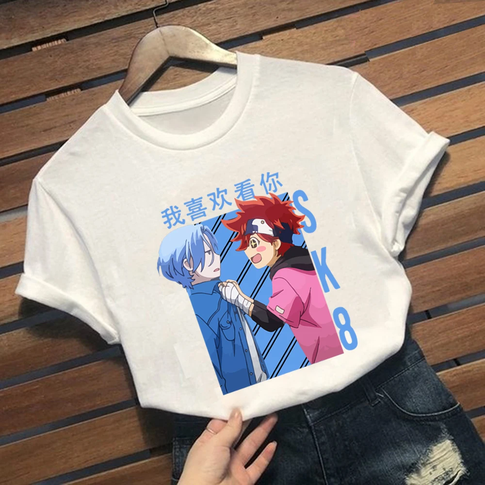 Kawaii SK8 Infinity majica s kratkimi rokavi Ženske Cute Anime Ulične Vrh Tees Ženski