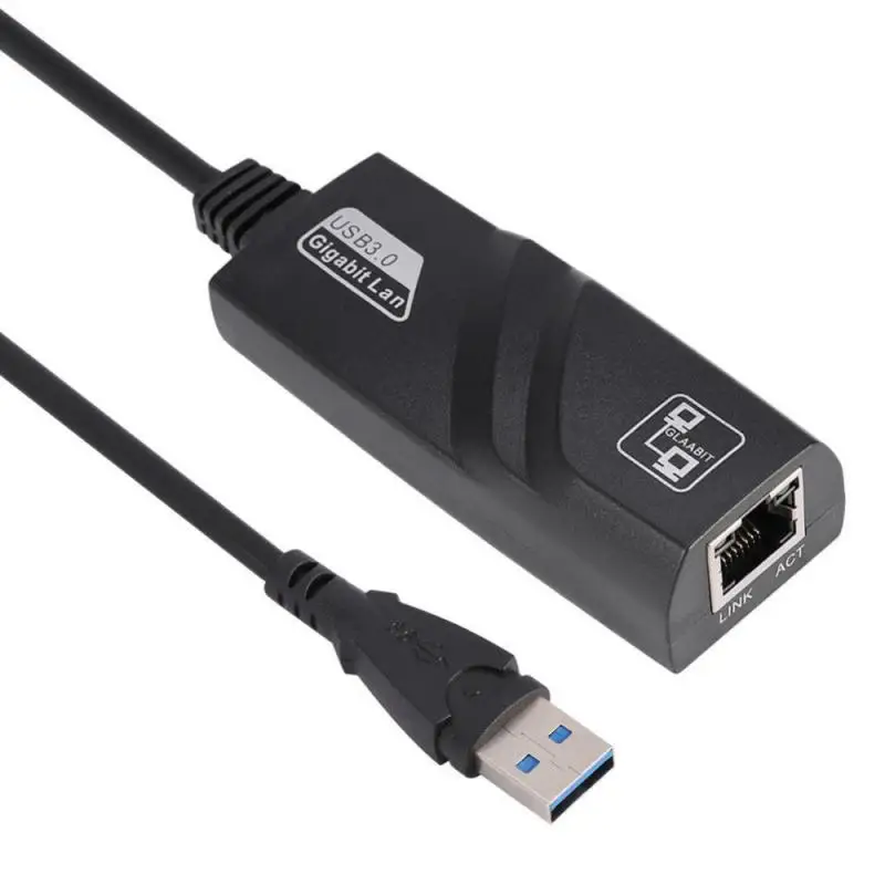 Novo USB3.0 RJ45 Adapter Črn USB Za Ethernet RJ45 Omrežna Kartica Lan vmesnik za Windows 10 Macbook Xiaomi Mi PC