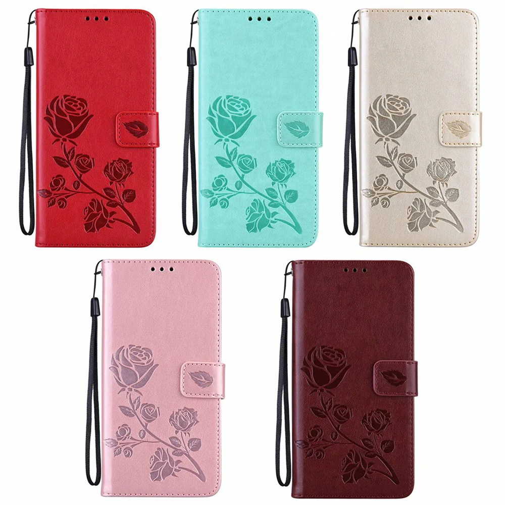 Reliefni Rose Cvet Usnje Pokrovček Za Samsung Galaxy S21 Ultra Folio Denarnico Kartic Pocket Primeru S21 Plus Zaščitni Pokrov S21plus