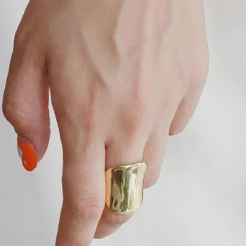 Hypobole široko močen zlati prstan za ženske iz nerjavečega jekla cocktail etnične nenavadno edinstveni prstan kul modni nakit 2021