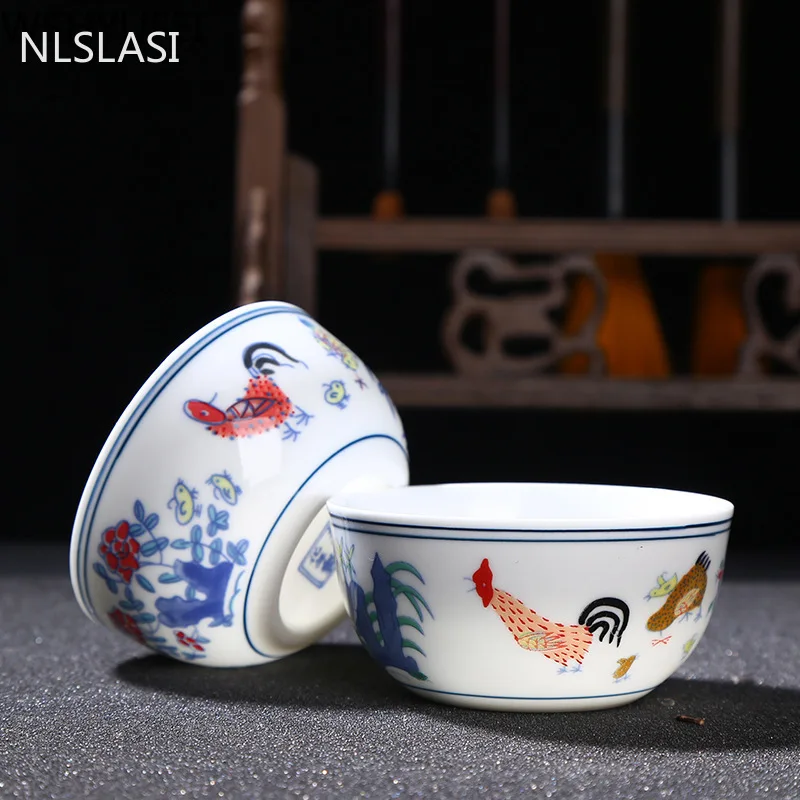 Jingdezhen Ročno izdelan keramični čaj skodelica Čaja nastavite Ročno Poslikane majhnih skledo čaj retro teacup Osebnih Pokal gospodinjstva s pitno pripomočki