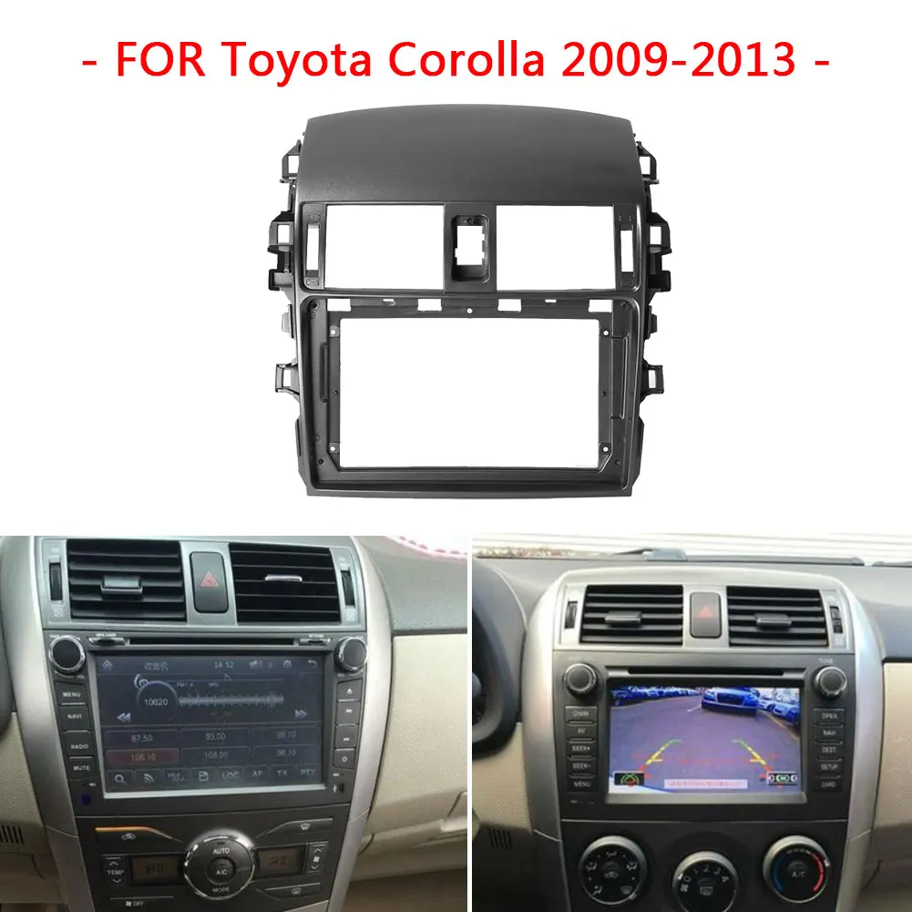 9-palčni 2din avtoradio nadzorno ploščo Za Toyota Corolla 2009-2013 stereo plošči, za montažo avto plošče dual Din DVD okvir