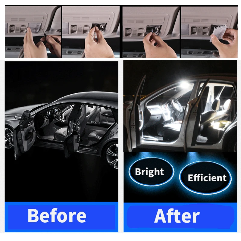 2pcs Bel avto dodatki F41mm Canbus Napak LED Notranjosti Branje Svetlobe Svetlobni Kit Zemljevid Dome Licence Lučka